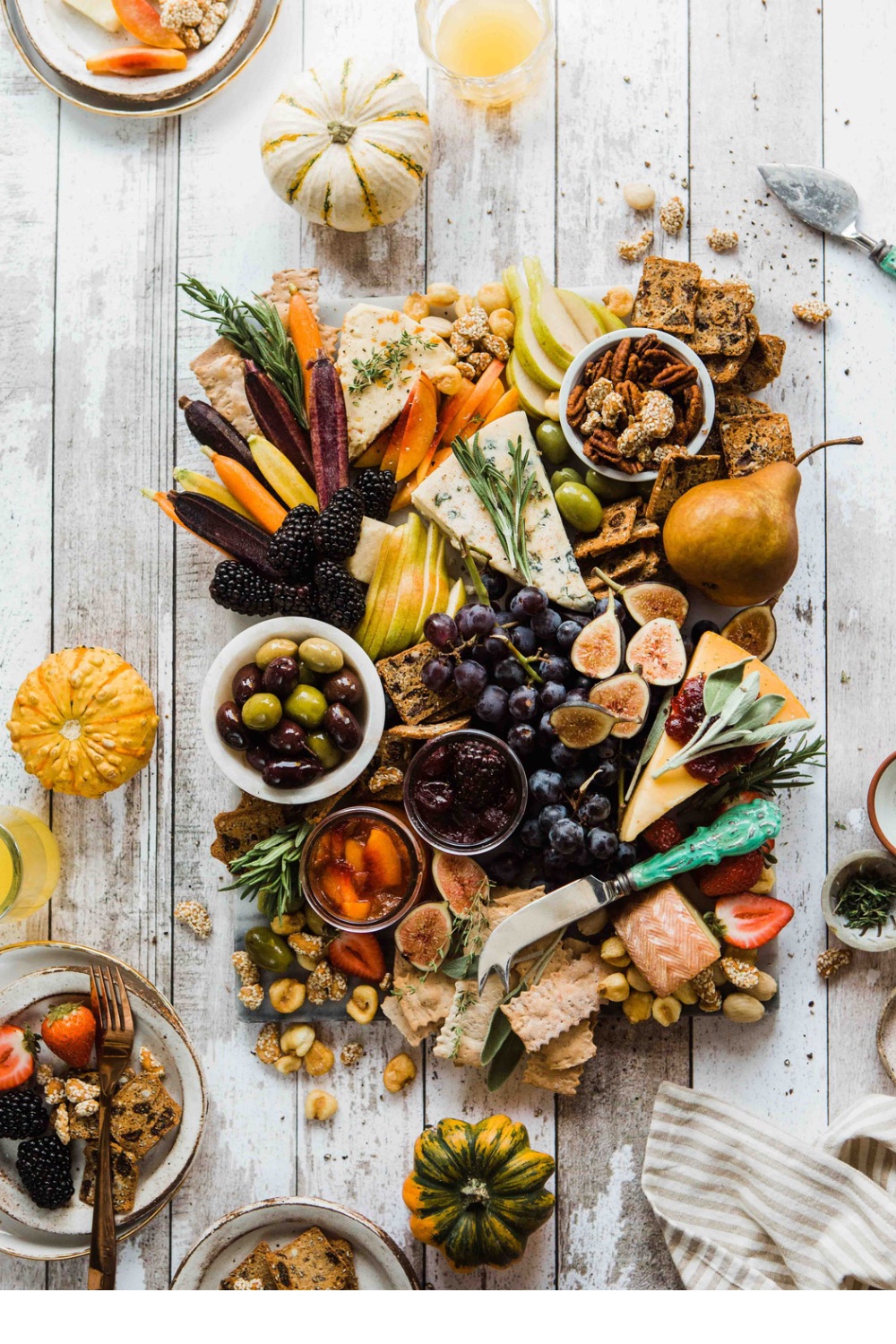 rustic food spread on a rustic table, representing holistic nutrition