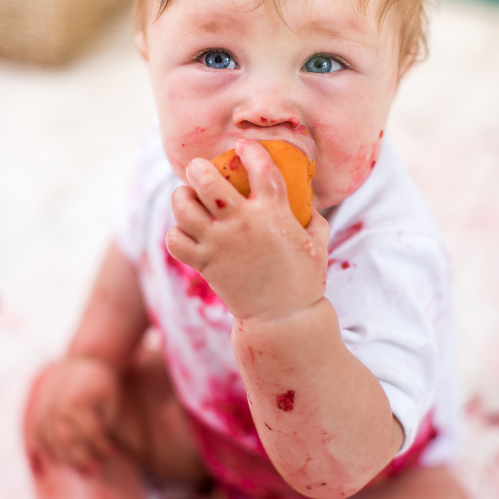 Toddler eating in the baby led weaning way